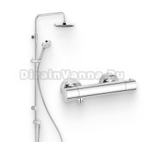 Душевой комплект Термостат Kludi Basic 350020538 для душа + Стойка Logo dual shower system 6809305-00
