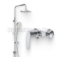 Душевой комплект Смеситель для душа AM.PM Gem F90A20000 + Стойка Tender F0745A000