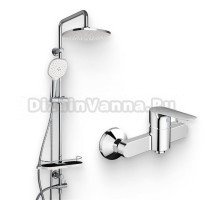 Душевой комплект Смеситель для душа Dorff Prime new D4010200 + Стойка Prime D0740000