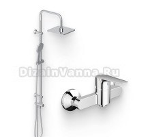 Душевой комплект Смеситель для душа Dorff Prime new D4010200 + Стойка Norma D0712000 хром