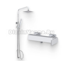 Душевой комплект Смеситель для душа BelBagno Arlie ARL ESDM CRM + Стойка Trula TRU-COLD-U-CRM без смесителя