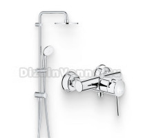 Душевой комплект Смеситель для душа Grohe BauClassic 32867000 + Стойка New Tempesta 27389002
