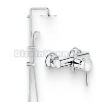 Душевой комплект Смеситель для душа Grohe BauClassic 32867000 + Стойка New Tempesta Rustic 27399002