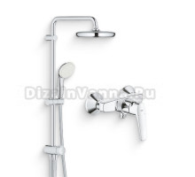 Душевой комплект Смеситель для душа Grohe BauFlow 23632000 + Стойка New Tempesta System 26381001