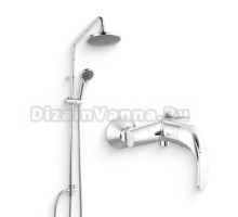 Душевой комплект Смеситель для душа Bravat Fit F9135188CP-01-RUS + Стойка D283CP-2-RUS
