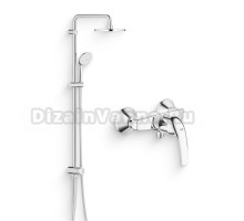 Душевой комплект Смеситель для душа Grohe BauCurve 23631000 + Стойка New Tempesta Rustic 26452001