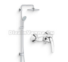Душевой комплект Смеситель для душа Grohe BauCurve 23631000 + Стойка Euphoria 27421002