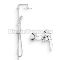 Душевой комплект Смеситель для душа Grohe BauCurve 23631000 + Стойка New Tempesta Cosmopolitan 27394002
