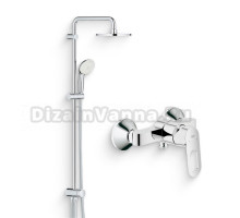 Душевой комплект Смеситель для душа Grohe BauLoop 23340000 + Стойка New Tempesta Rustic 26452001