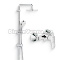 Душевой комплект Смеситель для душа Grohe BauLoop 23340000 + Стойка New Tempesta Cosmopolitan 27394002