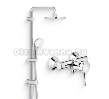 Душевой комплект Смеситель для душа Grohe Start Classic 23786000 + Стойка New Tempesta 27389002