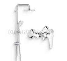 Душевой комплект Смеситель для душа Grohe BauEdge 23635001 + Стойка New Tempesta Rustic 27399002