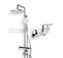 Душевой комплект Смеситель для душа Dorff Norma D1020000 + Стойка Prime D0740000