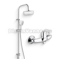 Душевой комплект Смеситель для душа Damixa RedBlu Palace Bit 312000000 + Стойка Origin Evo 978200000