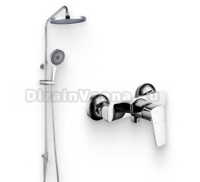 Душевой комплект Смеситель для душа IDDIS Vibe VIBSB00i03WA + Стойка SpaHome SPA3F0Ci76