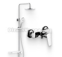 Душевой комплект Смеситель для душа IDDIS Vibe VIBSB00i03WA + Стойка Ray RAYSW3Fi76