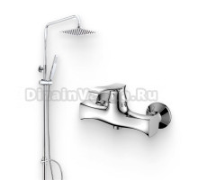 Душевой комплект Смеситель для душа BelBagno Trula TRU-ESDM-CRM + Стойка TRU-COLD-U-CRM без смесителя