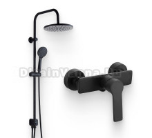 Душевой комплект Смеситель для душа ESKO Singapore Black SB 80 + Стойка ST1550 Black
