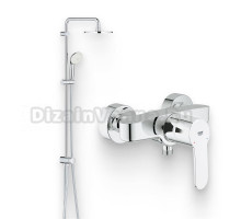 Душевой комплект Смеситель для душа Grohe Eurostyle Cosmopolitan 33590002 + Стойка New Tempesta Rustic 26452001