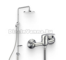 Душевой комплект Смеситель для душа Milardo Simp SIMSB00M03WA + Стойка Ideal Spa ILSSB3FM76 глянцевый хром