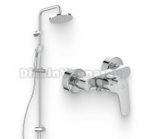 Душевой комплект Смеситель для душа Ideal Standard Ceraflex B1720AA + Стойка IdealRain Eco A6281AA