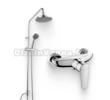 Душевой комплект Смеситель для душа Bravat Arden F9351385CP-01-RUS + Стойка Fit D283CP-2-RUS