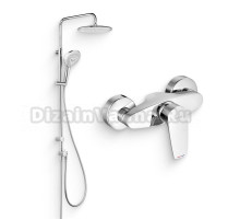Душевой комплект Смеситель для душа Kludi Pure&Solid 348410575 + Стойка Freshline dual shower system 6709005-00