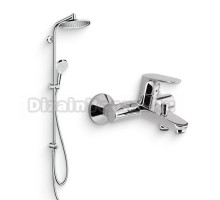 Душевой комплект Смеситель Hansgrohe Focus E2 31940000 + Стойка Crometta S 240 1jet Showerpipe Rеno 27270000 EcoSmart