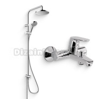 Душевой комплект Смеситель Hansgrohe Focus E2 31940000 + Стойка Vernis Blend Showerpipe 200 1jet Reno 26272000