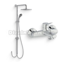 Душевой комплект Смеситель Jacob Delafon Eo E24160RU-CP + Стойка E45893-CP