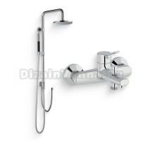 Душевой комплект Смеситель Jacob Delafon Eo E24160RU-CP + Стойка E11715-CP