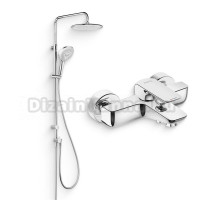 Душевой комплект Смеситель Kludi Ameo 414450575 + Стойка Freshline dual shower system 6709005-00