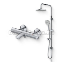 Душевой комплект Термостат AM.PM Like F8050000 для ванны с душем + Стойка Tender F0745A000