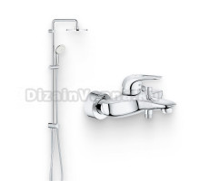 Душевой комплект Смеситель Grohe Eurostyle New 33591003 + Стойка New Tempesta Rustic 26452001