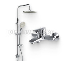 Душевой комплект Смеситель AM.PM Gem F90A10000 + Стойка Like F0780064