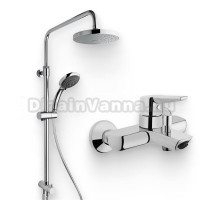 Душевой комплект Смеситель VitrA Matrix Solid S A42444EXP + Стойка System Rain A45597EXP