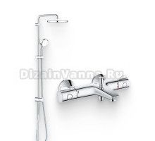 Душевой комплект Термостат Grohe Grohtherm 800 34576000 для ванны с душем + Стойка Tempesta Cosmopolitan System 250 26675000