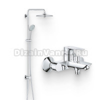 Душевой комплект Смеситель Grohe BauEdge 23604001 + Стойка Euphoria 27421002
