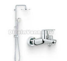 Душевой комплект Смеситель Grohe Eurosmart Cosmopolitan 32831000 + Стойка New Tempesta Rustic 27399002