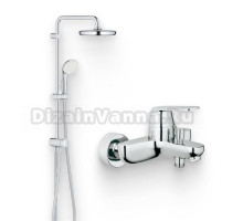 Душевой комплект Смеситель Grohe Eurosmart Cosmopolitan 32831000 + Стойка New Tempesta System 26381001