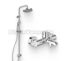 Душевой комплект Смеситель Ideal Standard Ceraline BC199AA + Стойка IdealRain Eco A6281AA