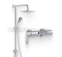 Душевой комплект Смеситель Jacob Delafon Aleo E72282-CP + Стойка Eo E45893-CP