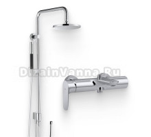 Душевой комплект Смеситель Jacob Delafon Aleo E72282-CP + Стойка Eo E11715-CP