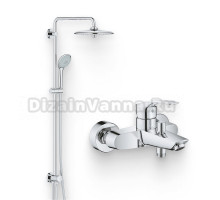 Душевой комплект Смеситель Grohe Eurosmart 33300003 + Стойка Euphoria 27421002