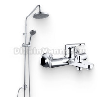 Душевой комплект Смеситель Bravat Eler F6191238CP-01 + Стойка Fit D283CP-2-RUS