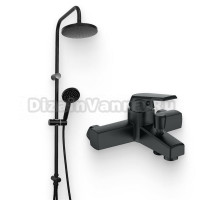 Душевой комплект Смеситель Orange One Life P02-100b + Стойка O-Shower OW02b