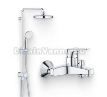Душевой комплект Смеситель Grohe BauFlow 23601000 + Стойка New Tempesta System 26381001