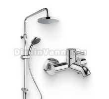 Душевой комплект Смеситель VitrA Minimax S A41994EXP + Стойка System Rain A45597EXP