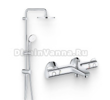 Душевой комплект Термостат Grohe Grohtherm 800 34567000 для ванны с душем + Стойка New Tempesta 27389002