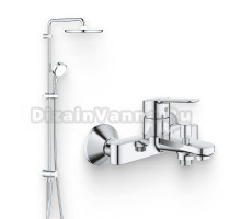 Душевой комплект Смеситель Grohe BauEdge 23605000 + Стойка Tempesta Cosmopolitan System 250 26675000